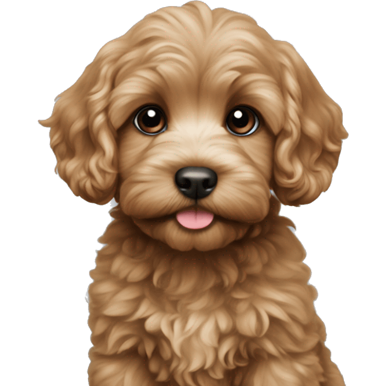 Cavapoo puppy black fur emoji