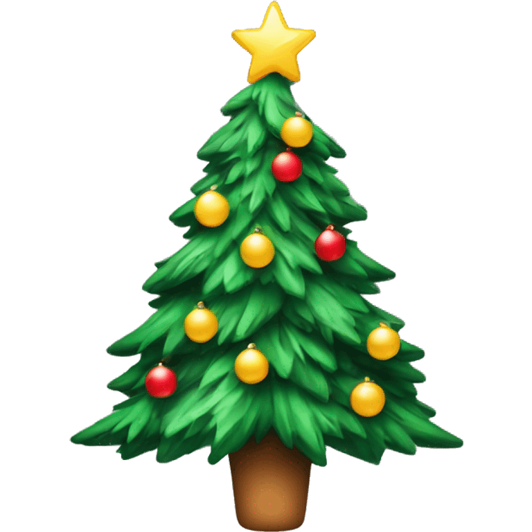 christmas tree colourful with a star on top emoji