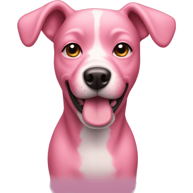 Pink dog emoji