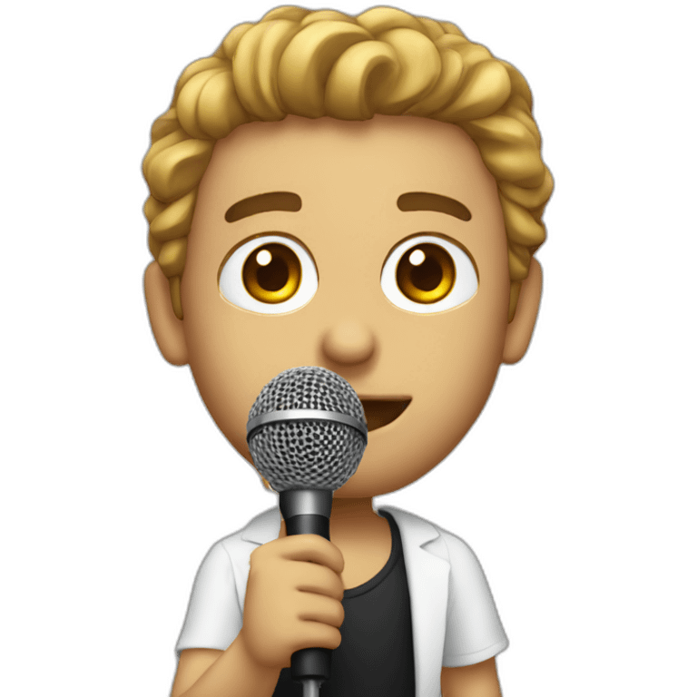 Stand Up actor with microphone emoji