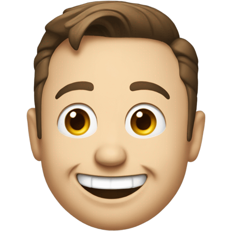 Elon Musk with a Pinocchio Nose and a maniacal laugh. emoji