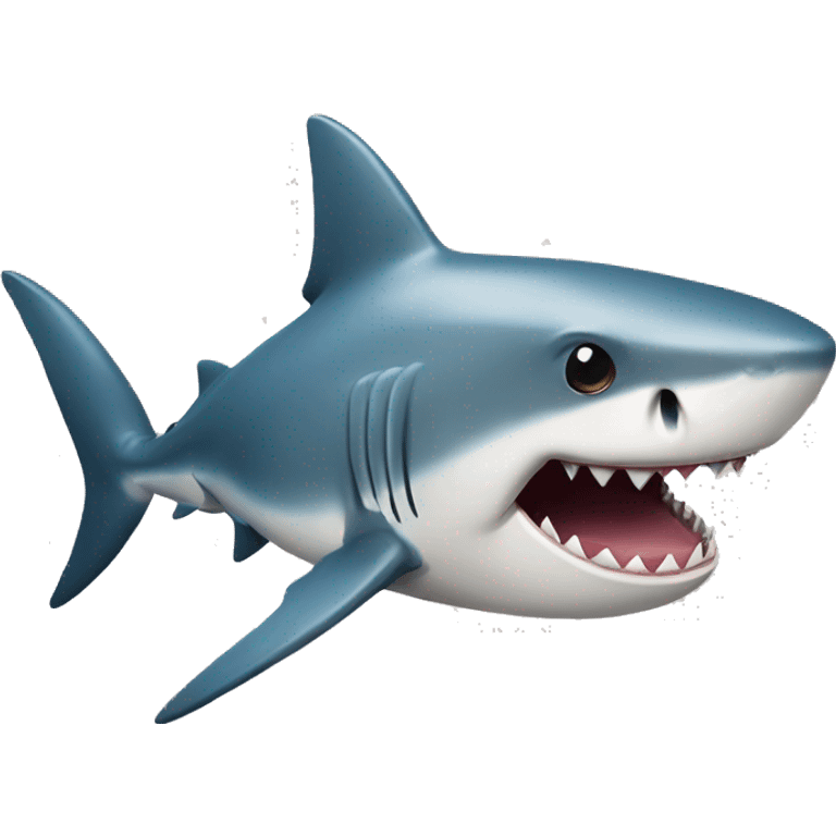 Shark winking his eye while nodding emoji