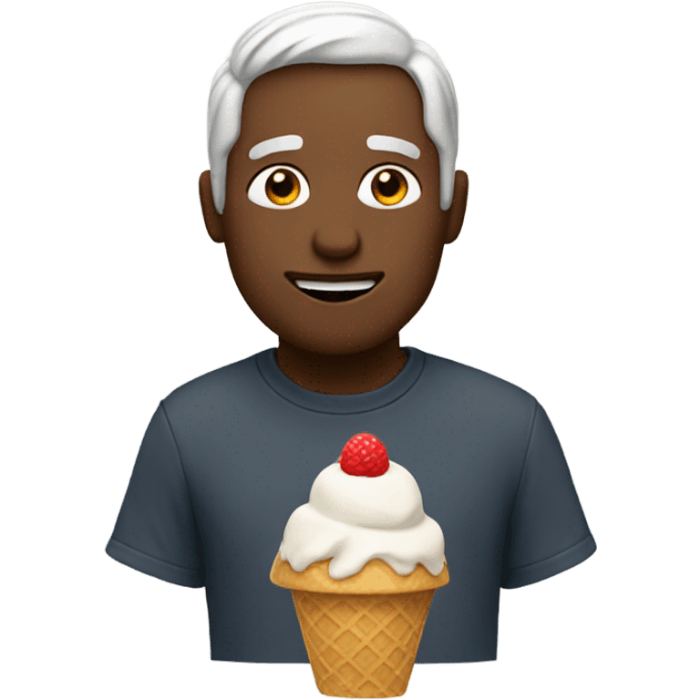 Albert eating ice cream emoji