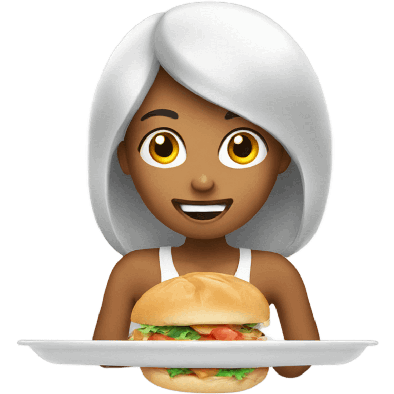 Hungry girl  emoji