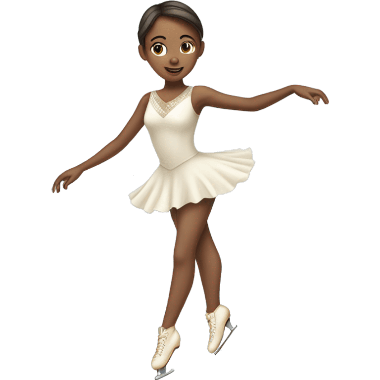 Elegant girl ice skater  emoji