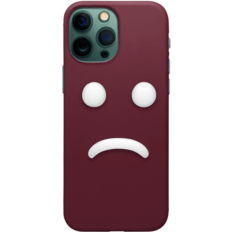 iphone 14 pro with burgundy case emoji