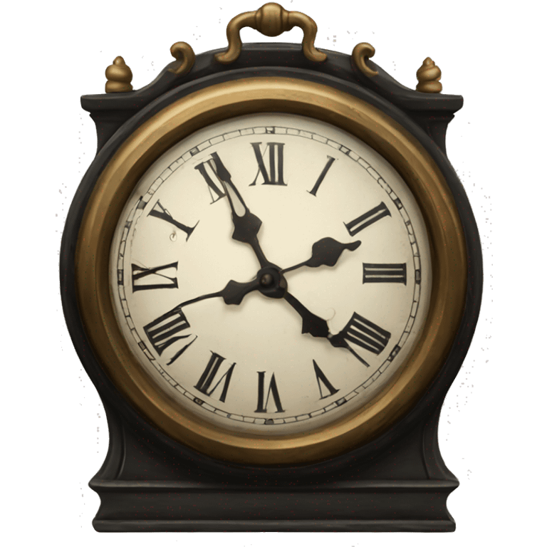 Black antique clock emoji