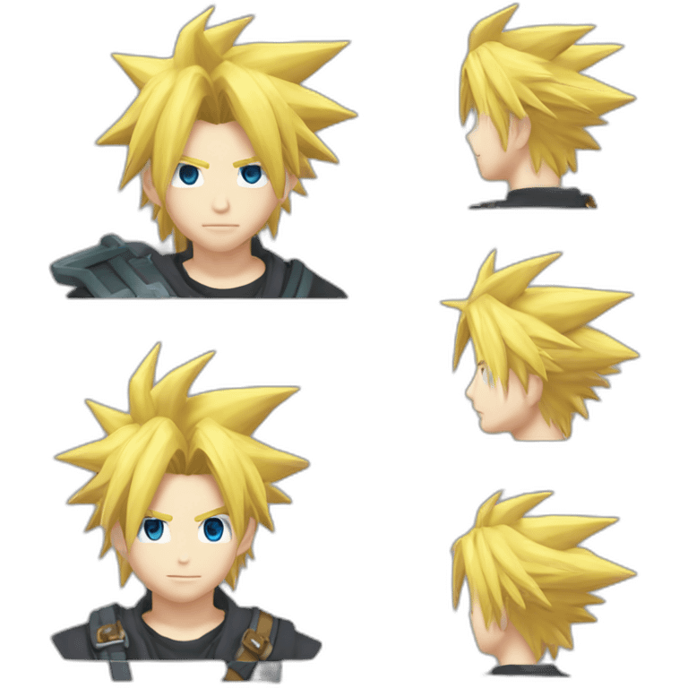 Cloud Strife by FFⅦ emoji