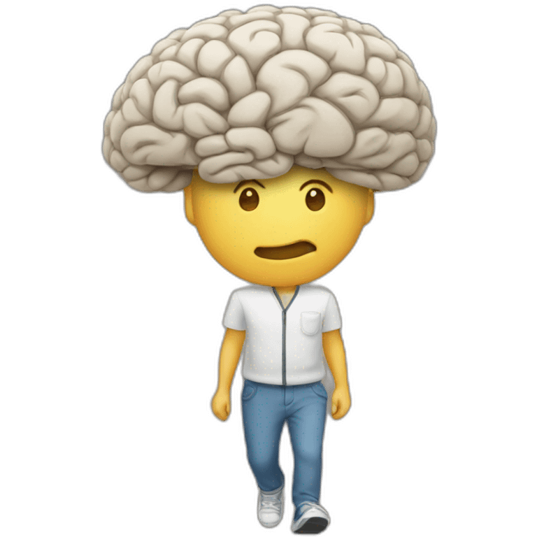 walk brain emoji