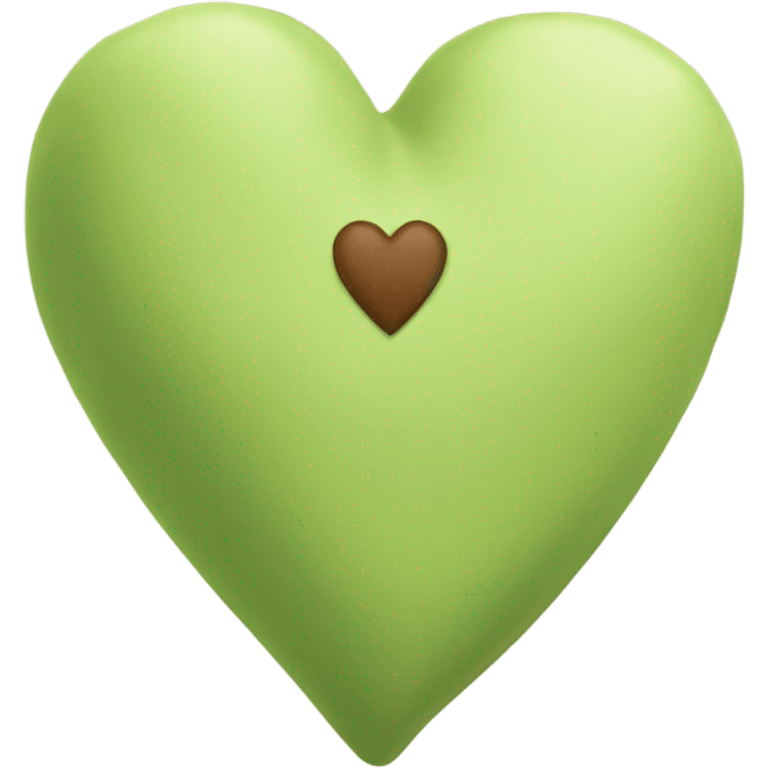 pistachio color  heart  emoji