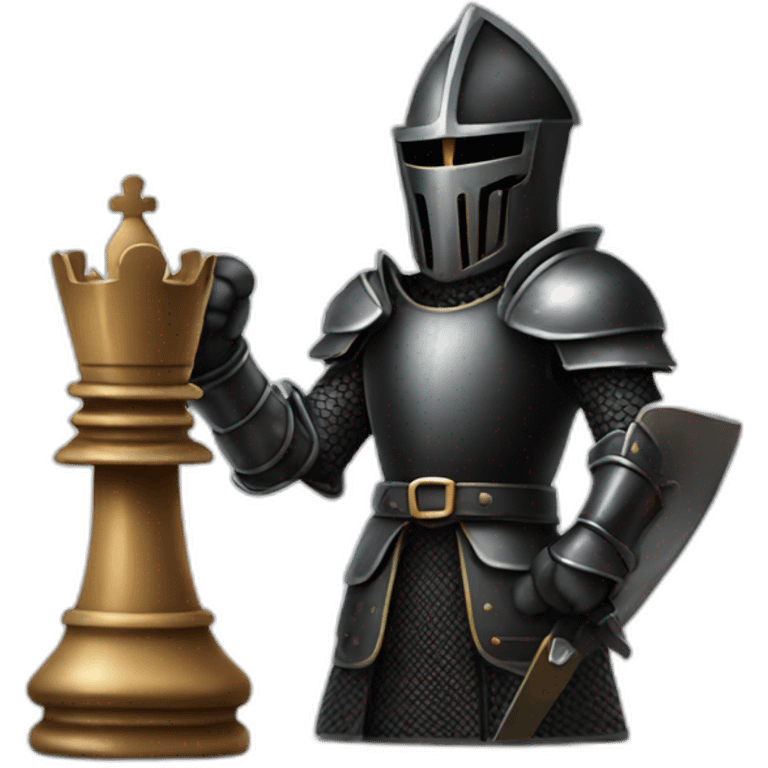 Chess black knight emoji