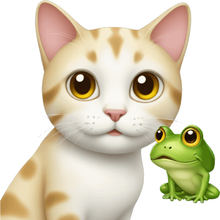 cat with frog emoji