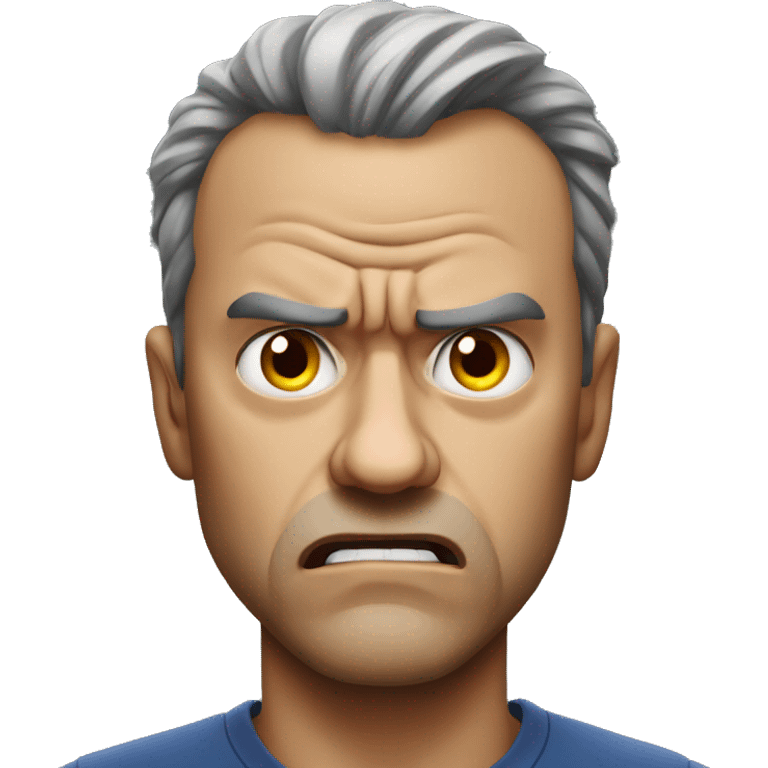 Insanely angry man emoji