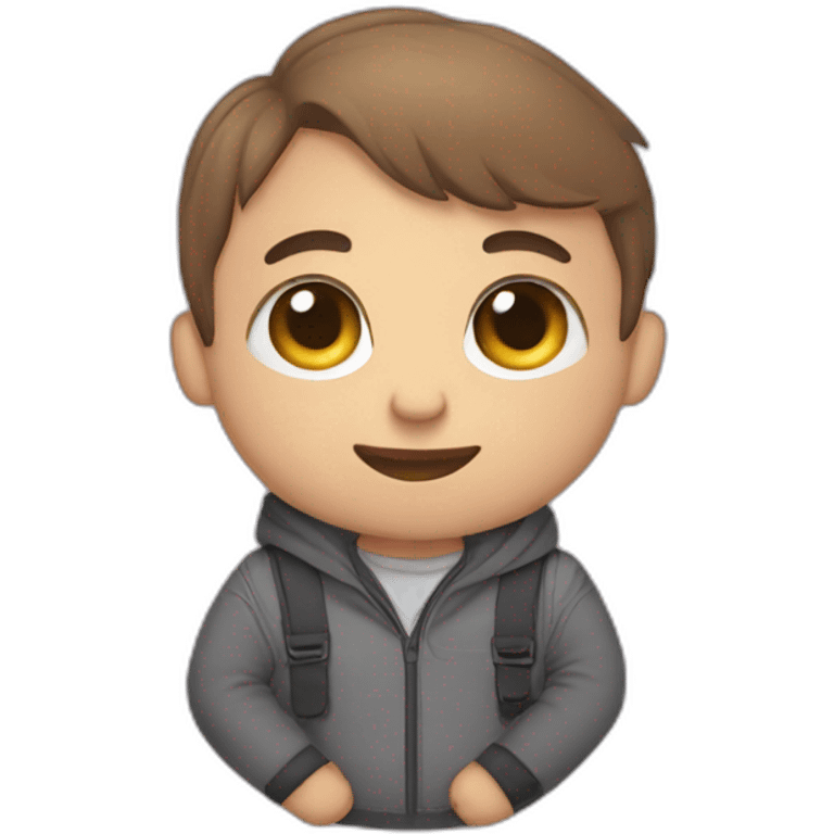 Babywearing daddy emoji