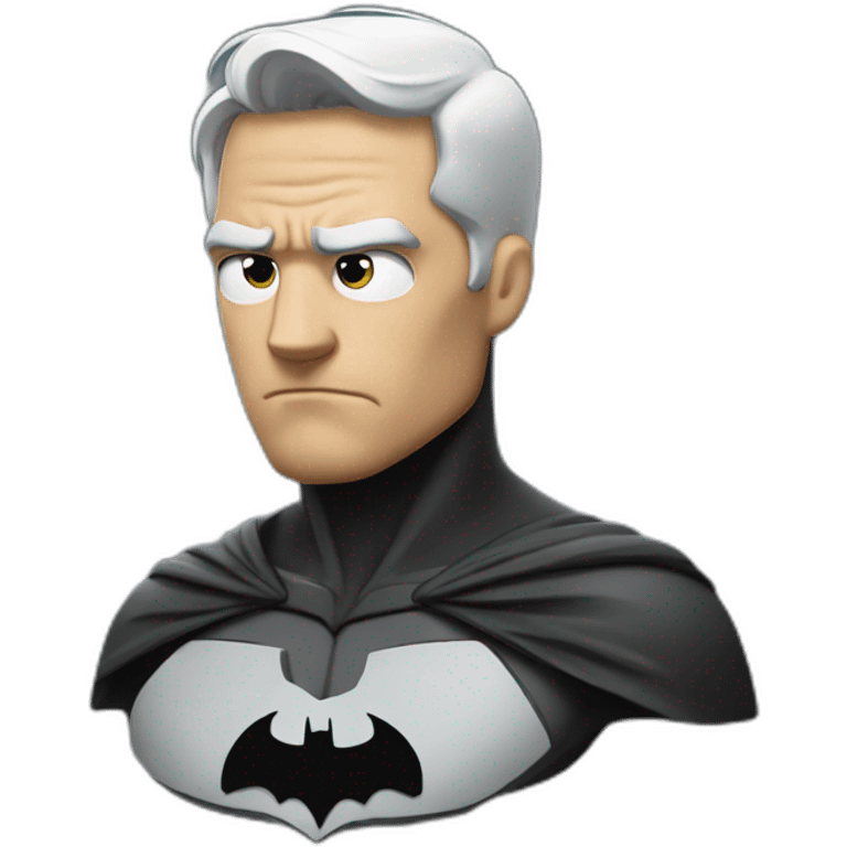 Batman thinking intensely  emoji