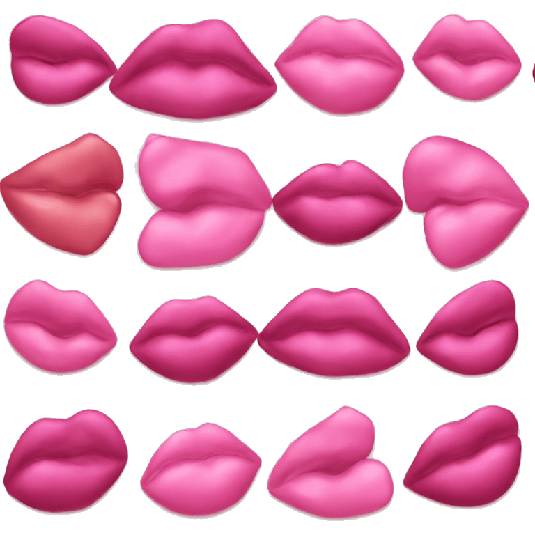 Pink kiss emoji