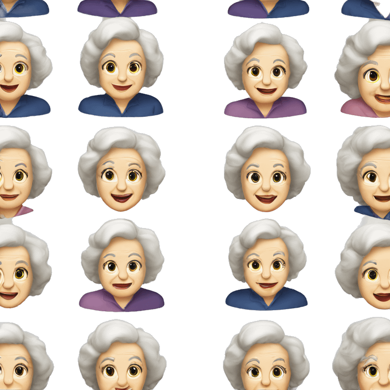  Betty white in grill of white ford truck emoji