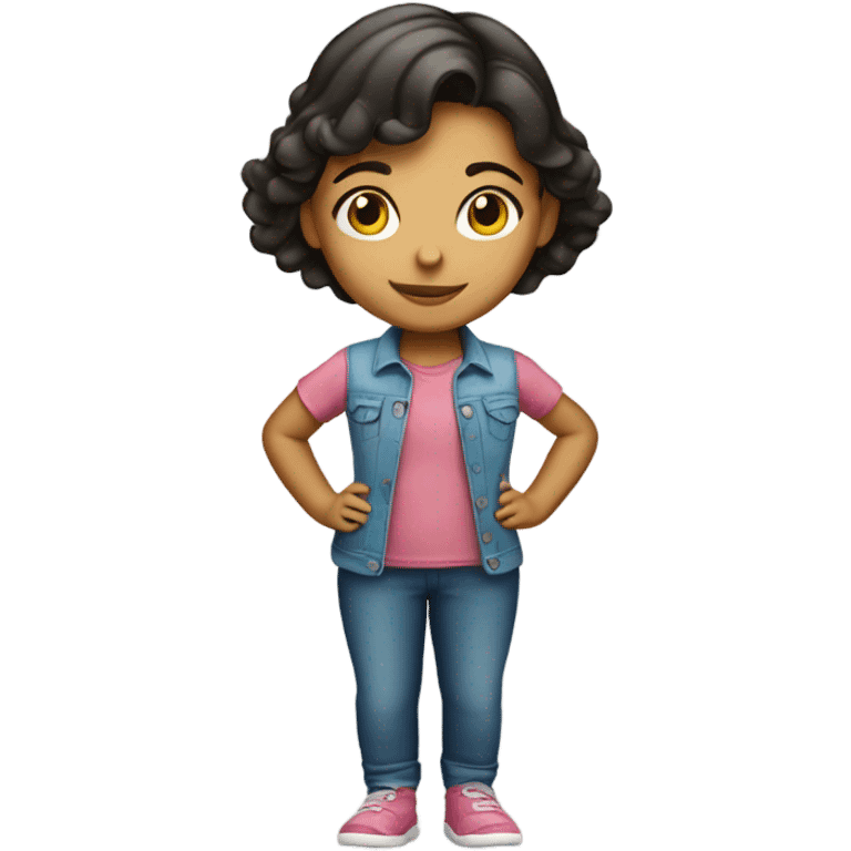  Hispanic little girl standing emoji