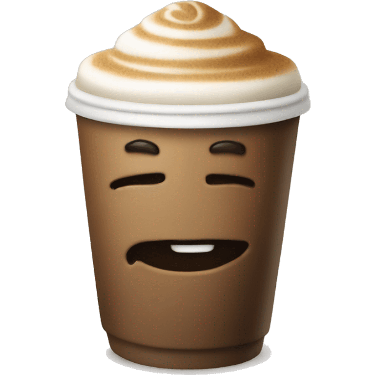 Coffee with a straw emoji