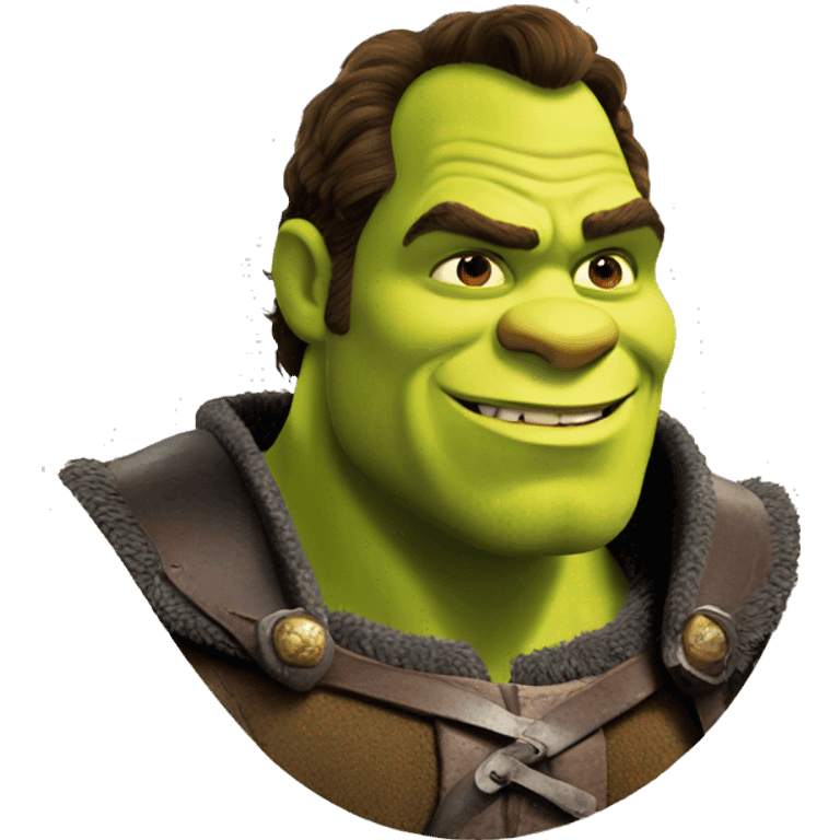 Shrek as Henry Cavill emoji