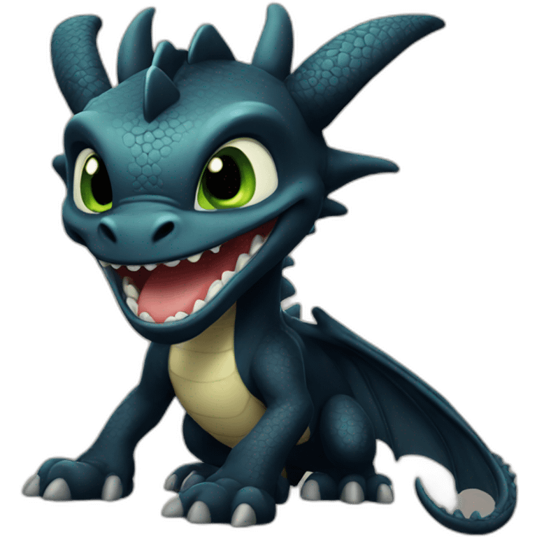 toothless dragon emoji