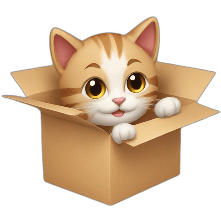 cat from gift box emoji