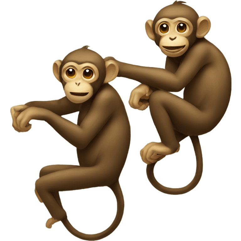 Two monkeys on a vine emoji