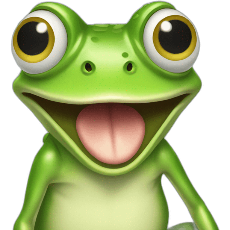 Shocked frog emoji