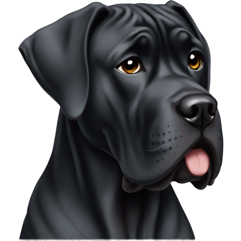 Black Cane corso/great Dane emoji