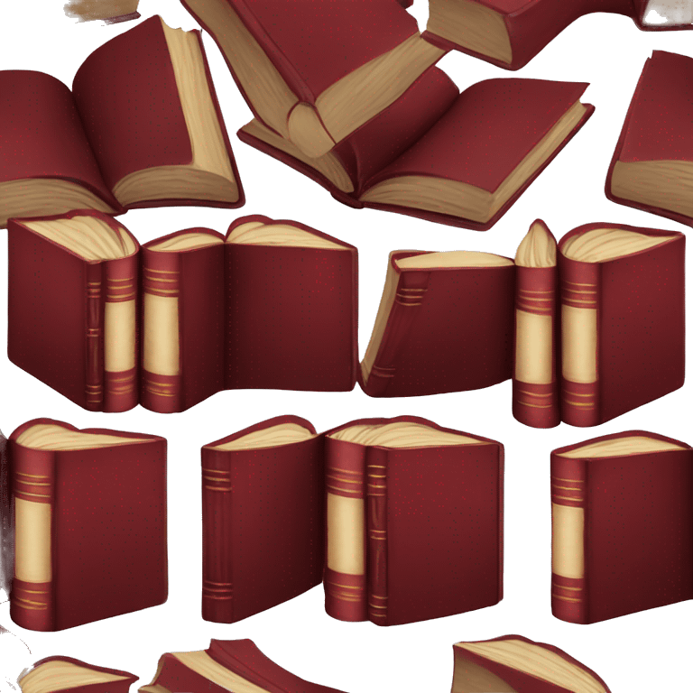 Dark red books emoji