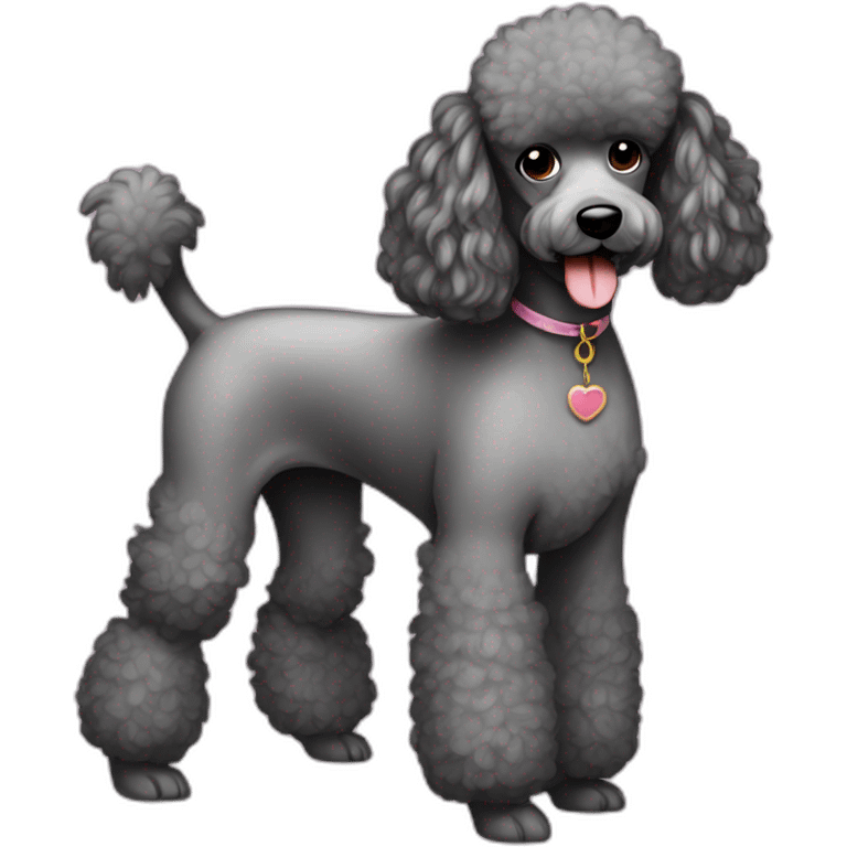 Dog Standart Poodle full body emoji