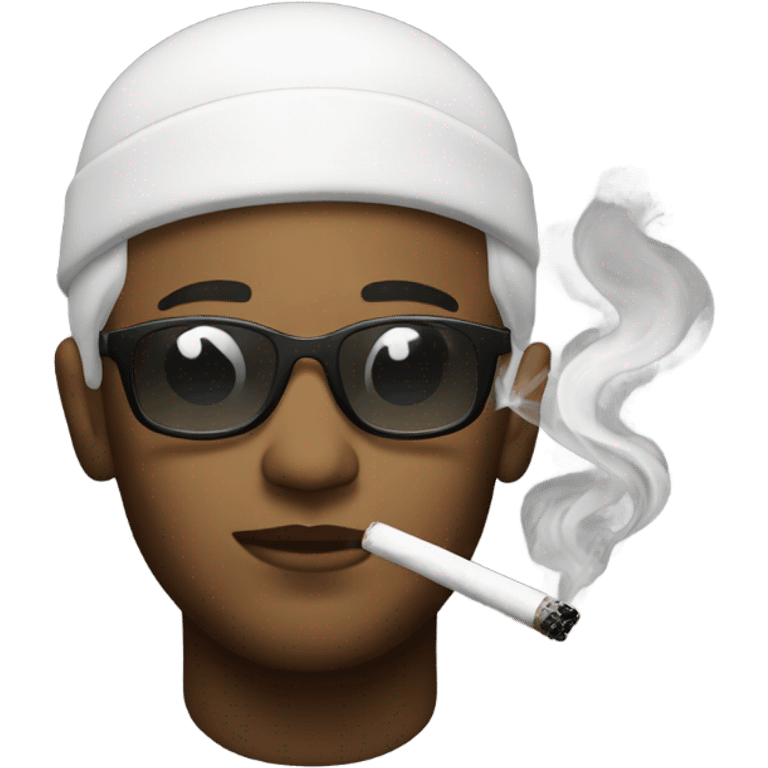 white Dj smoking emoji