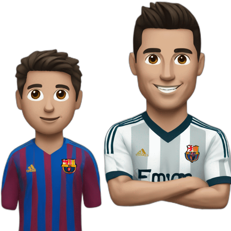 Cristiano Ronaldo and messi emoji