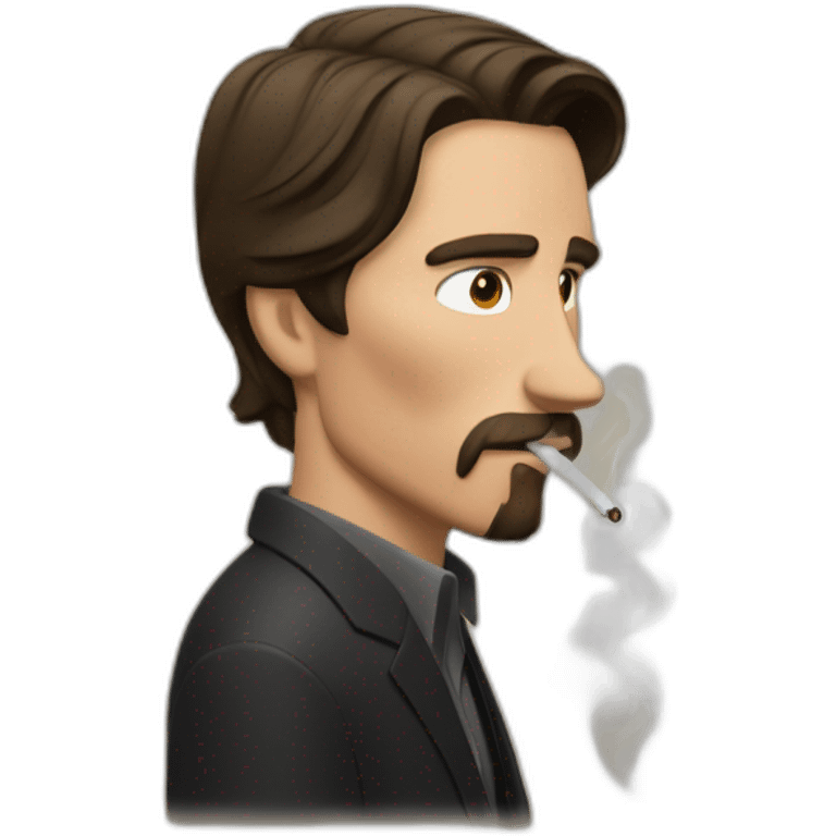 christian bale smoking emoji