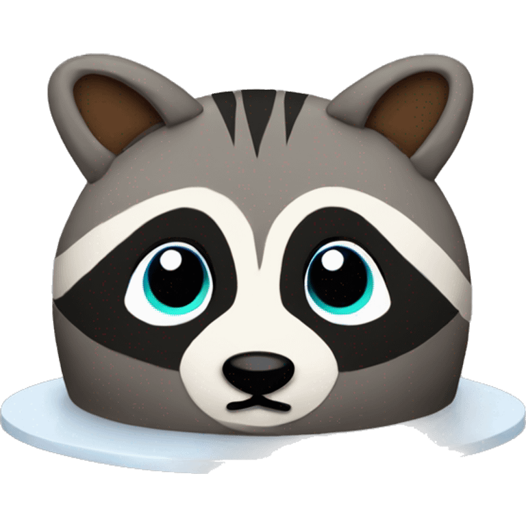 Raccoon cake emoji