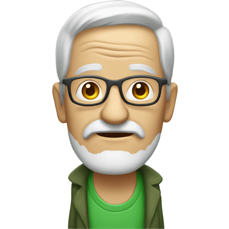 Old man in funky green shoes emoji