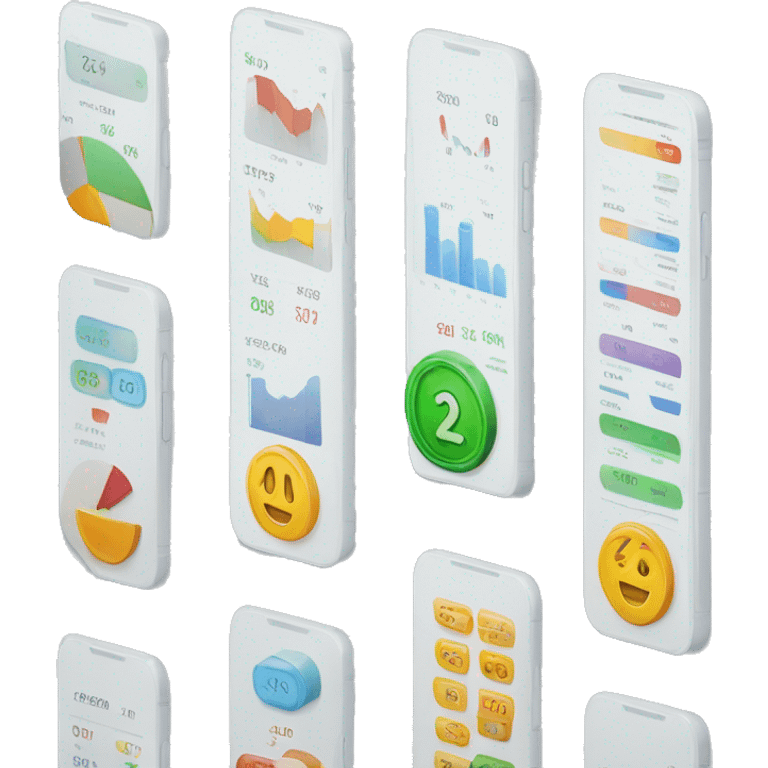 a finance mobile app dashboard emoji