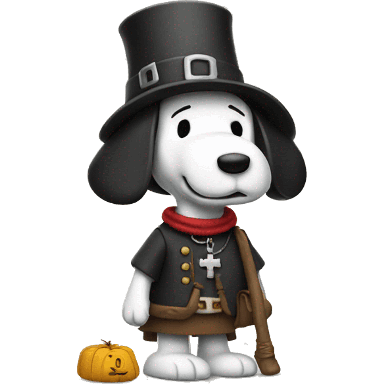 Snoopy as a pilgrim  emoji