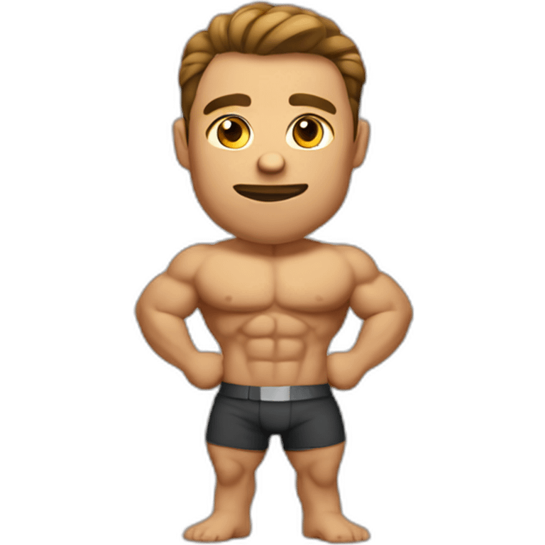 Muscular hunk emoji