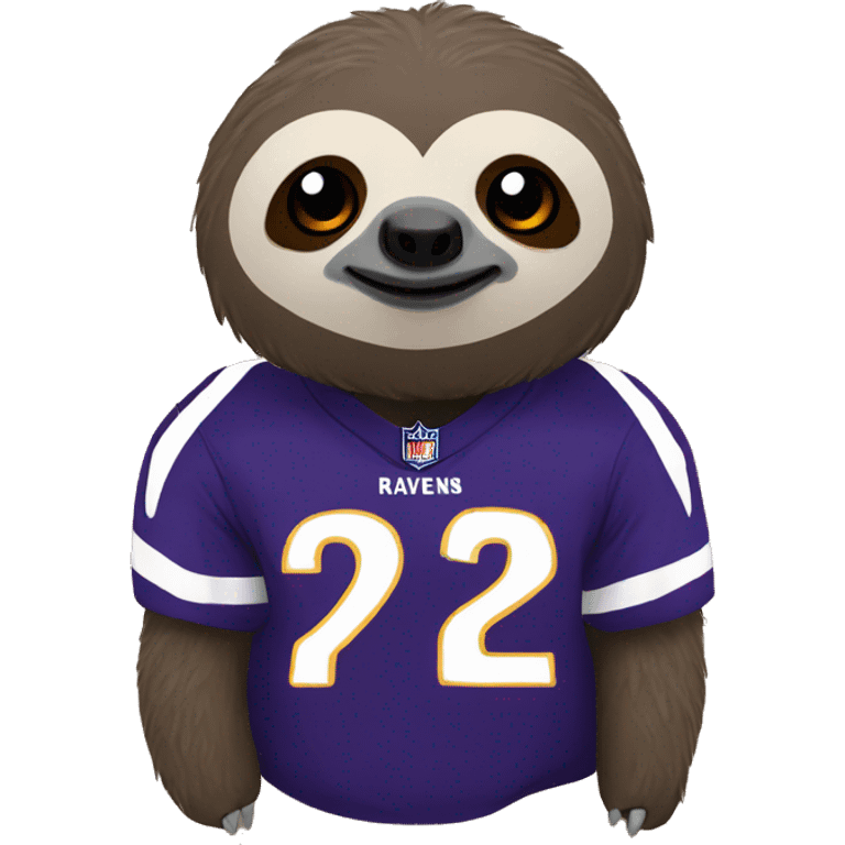 Sloth wearing a ravens jersey  emoji