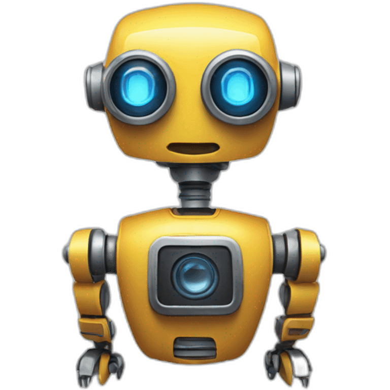 robot with instagram logo as a head emoji