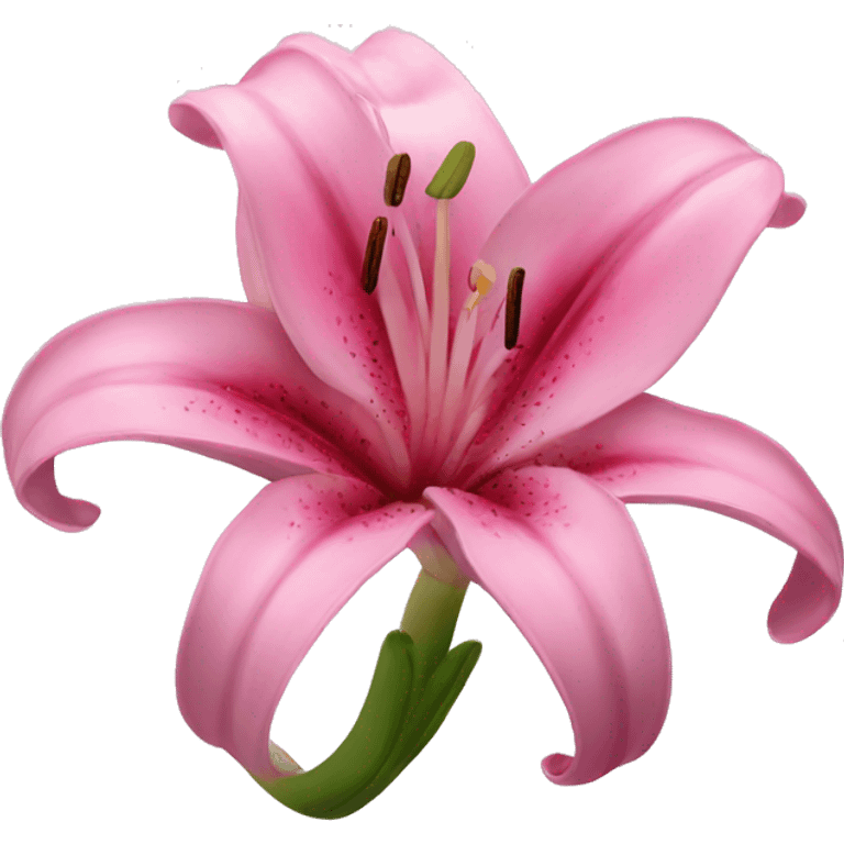 Pink lily emoji