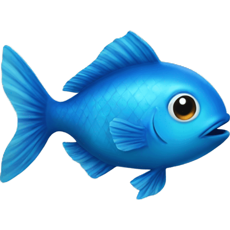 A kissing blue fish emoji