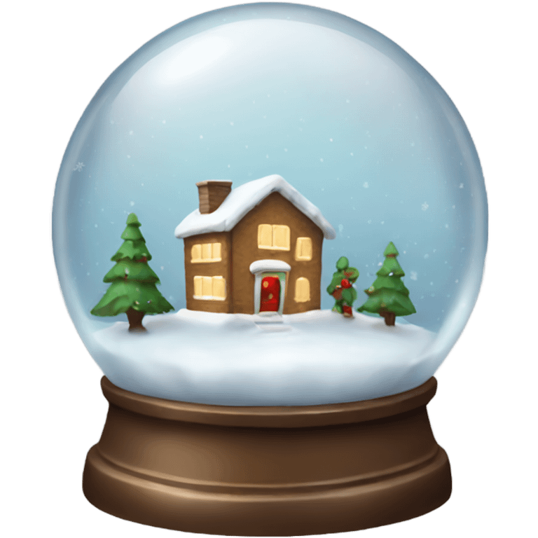 Realistic Christmas snowglobe emoji