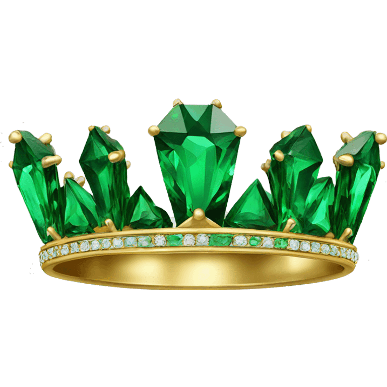 crown emerald color emoji