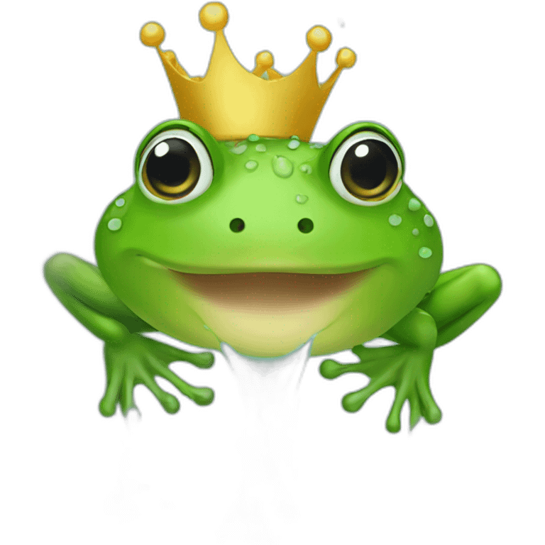 Queen frog in shower emoji