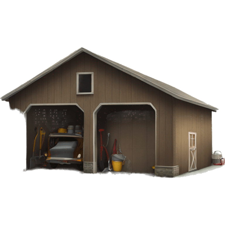 rural garage emoji