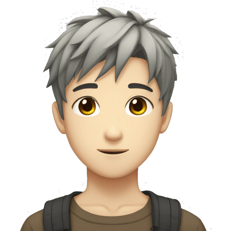 Anime Boy with short faded hair emoji