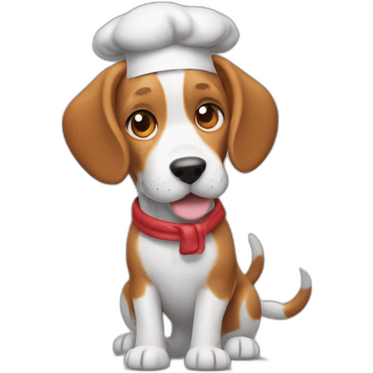 Beagle dog cooking  emoji