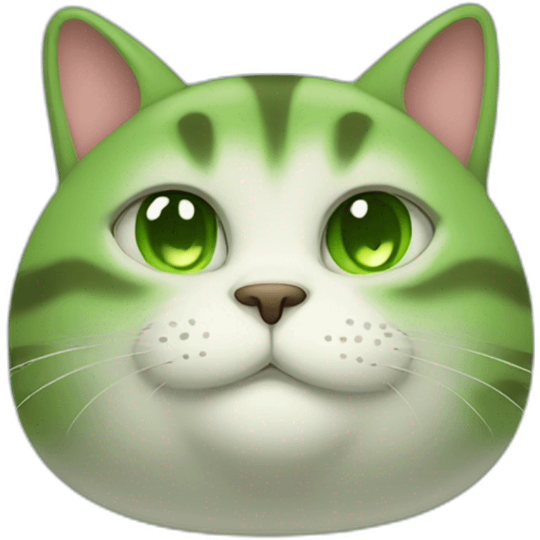 fat green cat emoji